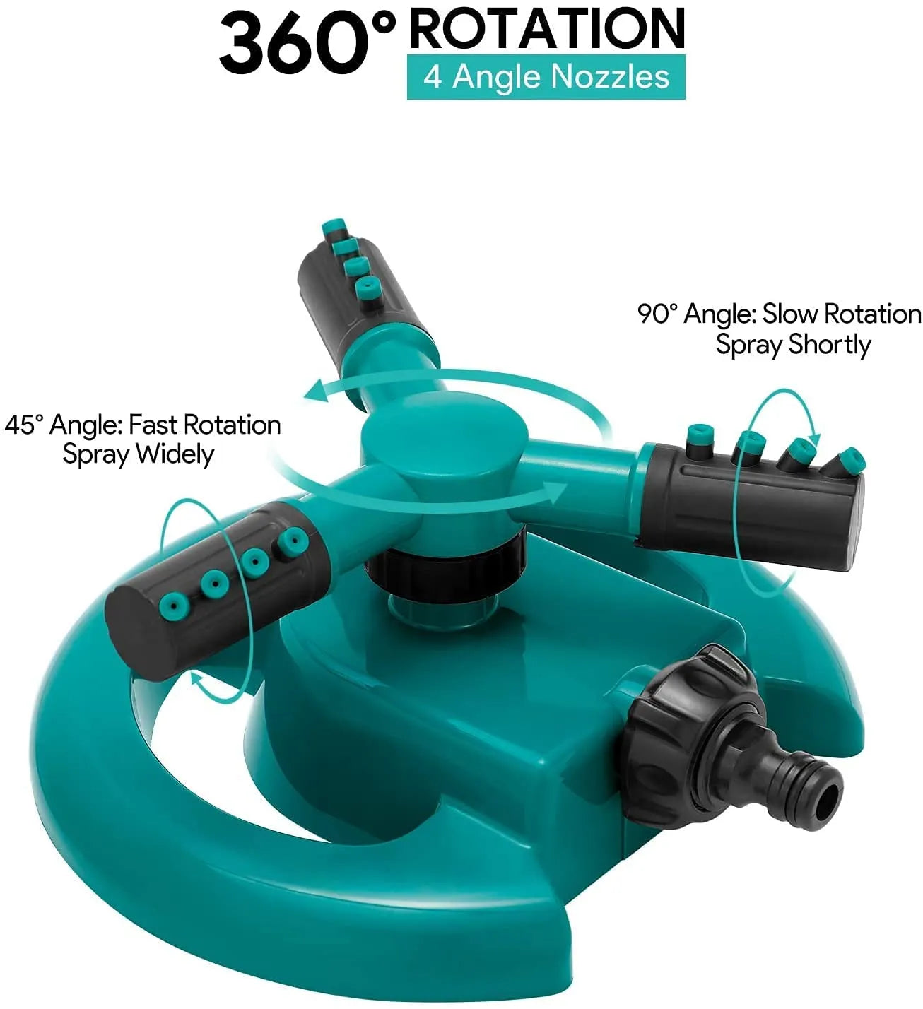 360° Rotating Garden Sprinkler – Automatic Lawn & Plant Watering System for Even Coverage