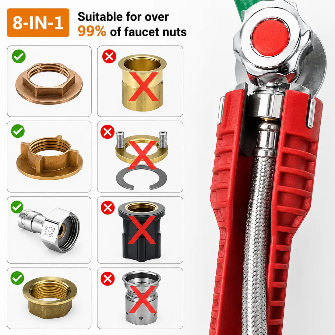 Anti-Slip Tap & Sink Plumbing Repair Wrench
