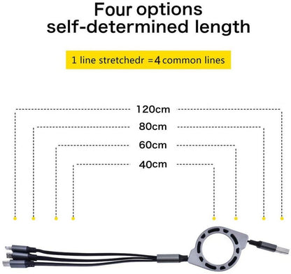ONE FOR THREE RETRACTABLE DATA CABLE
