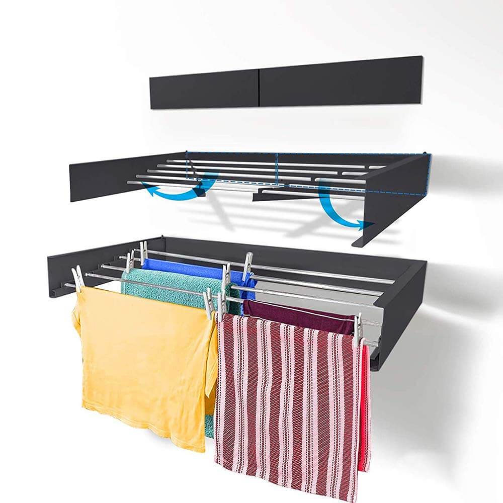 Foldable Wall Mounted Cloth Drying Rack